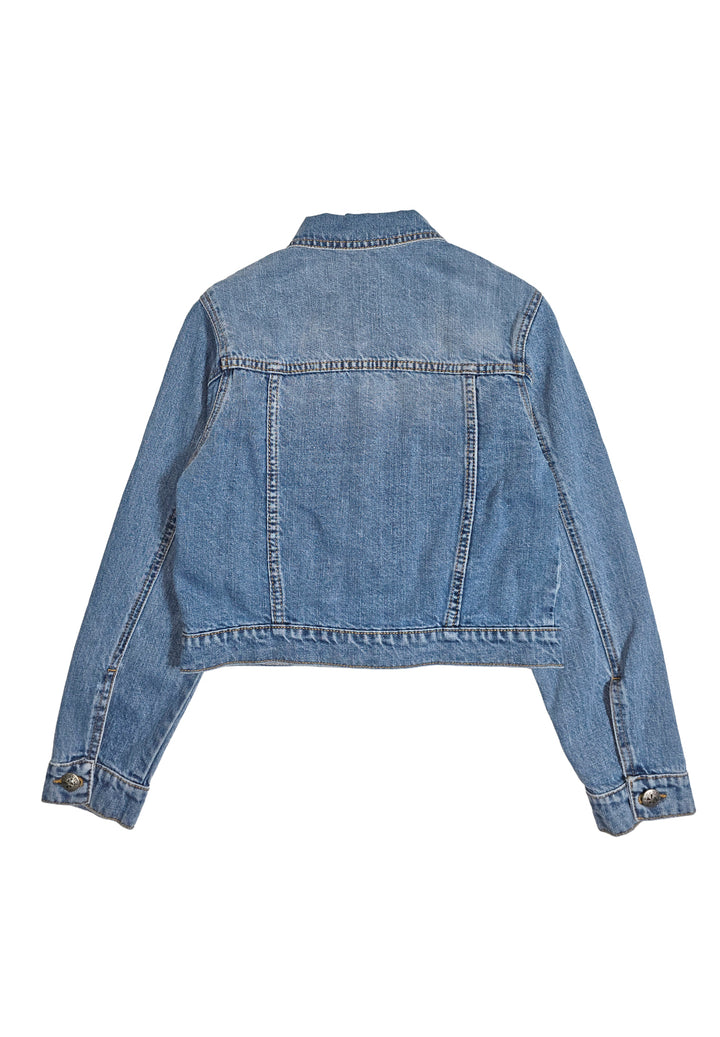 Giubbino denim blu per bambina