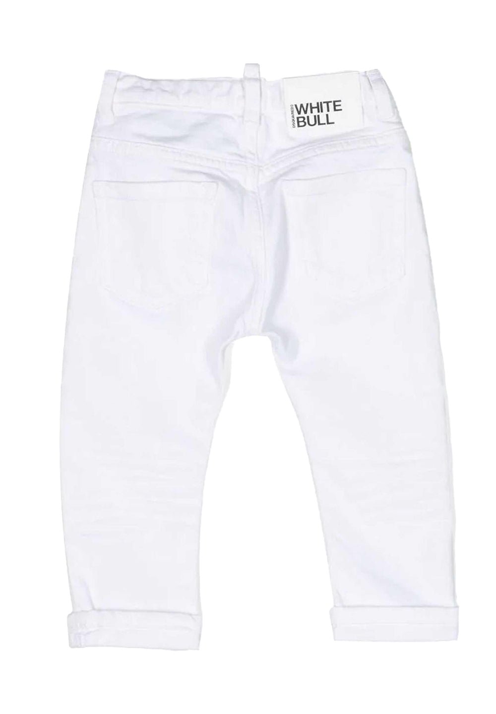 Jeans denim bianco per bambino
