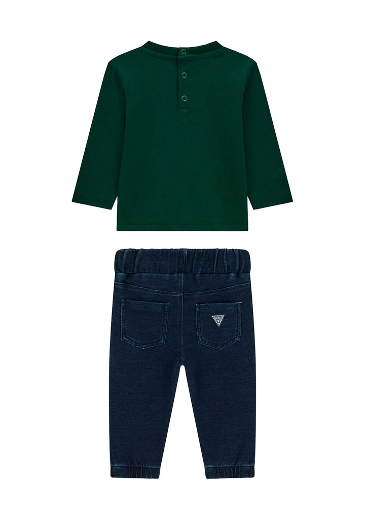 Completo verde-blu per neonato
