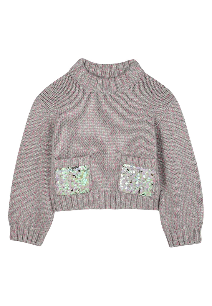 Maglione grigio per bambina