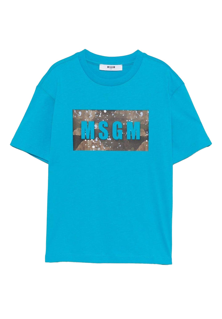 T-shirt celeste per bambino