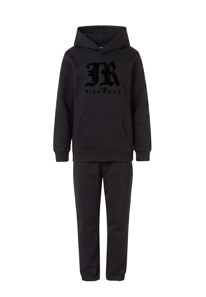 Completo felpa nero per bambino