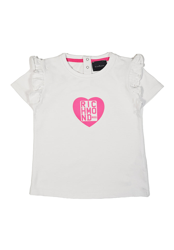 T-shirt bianca per bambina