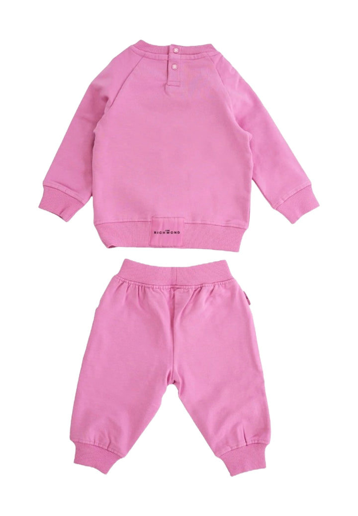 Pink sweatshirt set for baby girl