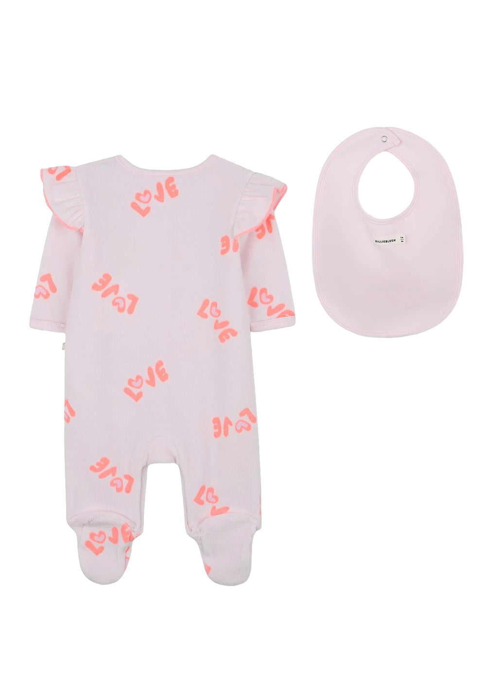 Set tutina + bavetta rosa per neonata