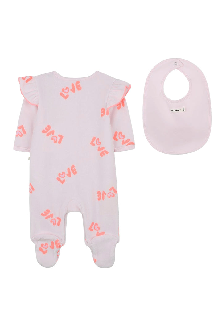 Set tutina + bavetta rosa per neonata