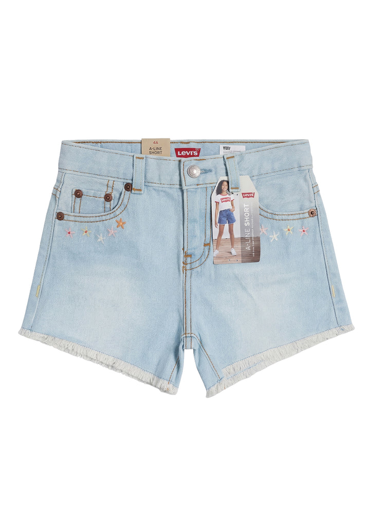 Short denim blu per bambina