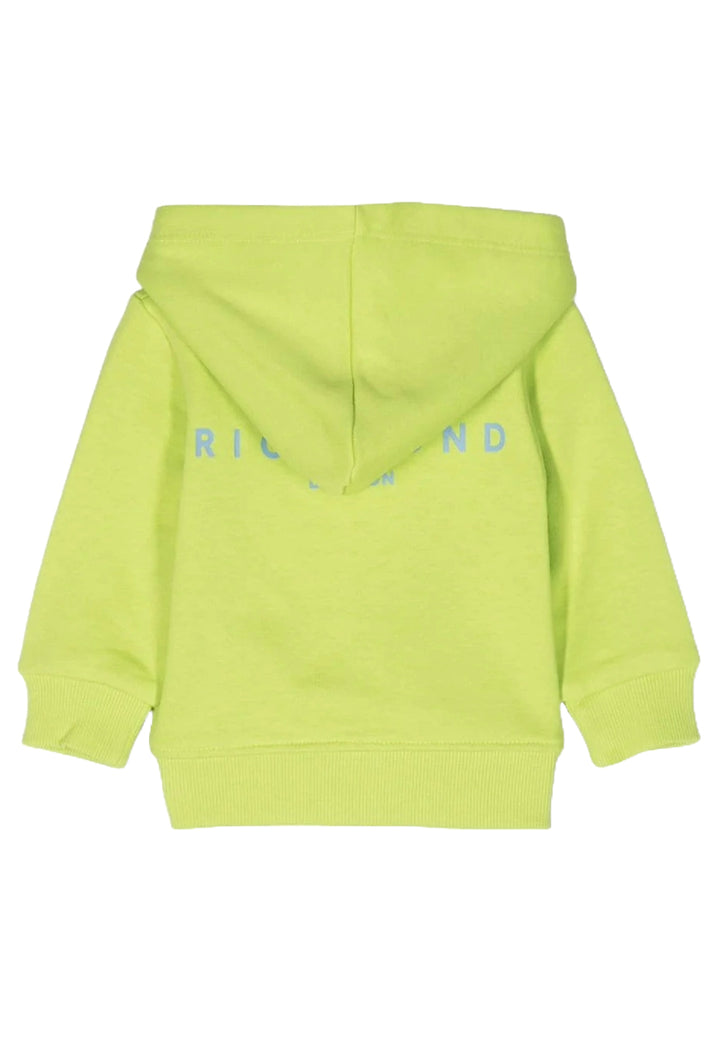 Felpa zip verde lime per bambino