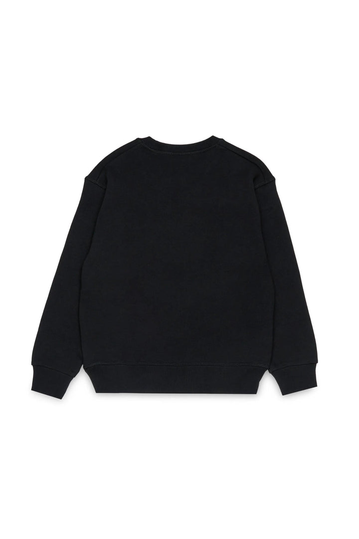 Felpa girocollo nero per bambino