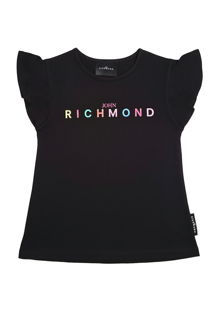 T-shirt nera per bambina