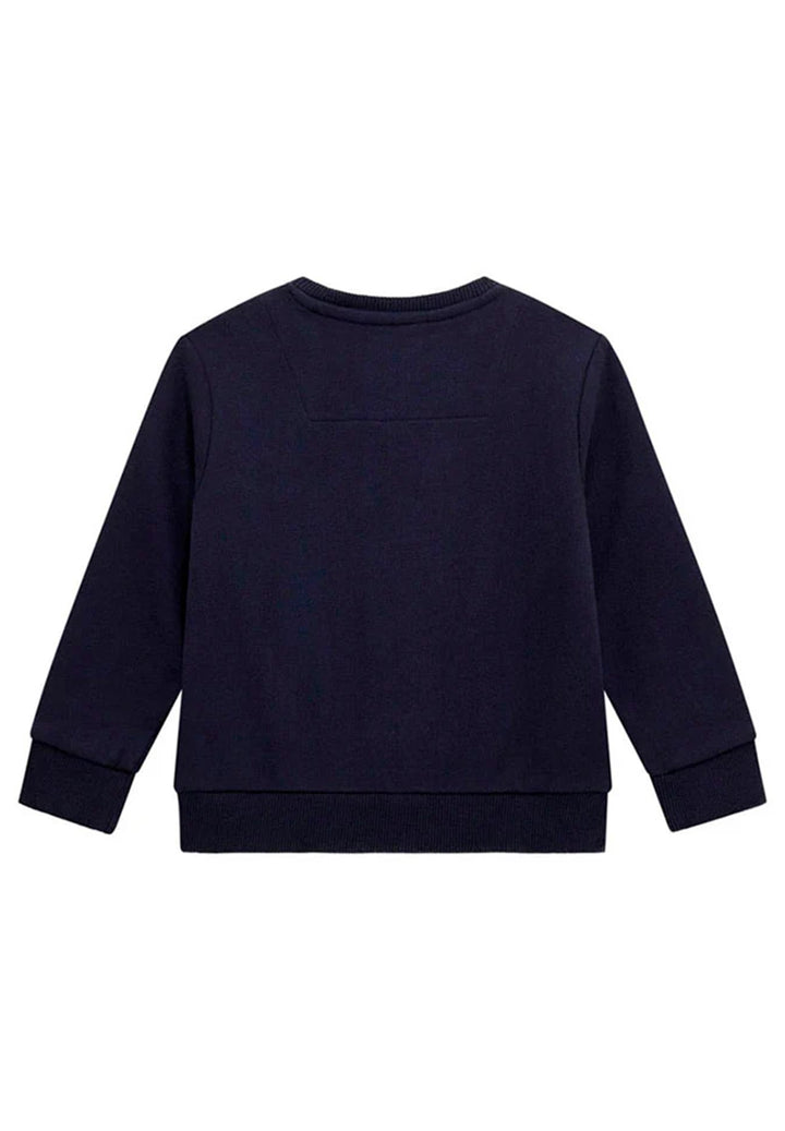 Felpa girocollo blu per bambino