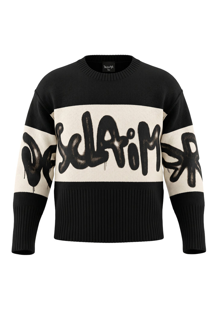 Maglione nero-bianco per bambino