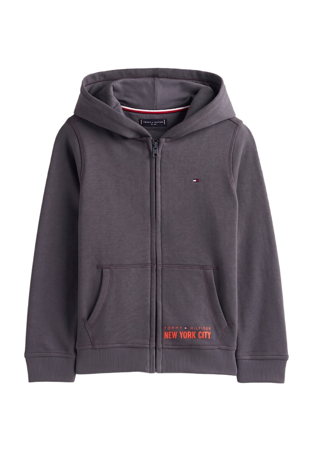 Felpa zip grigia per bambino