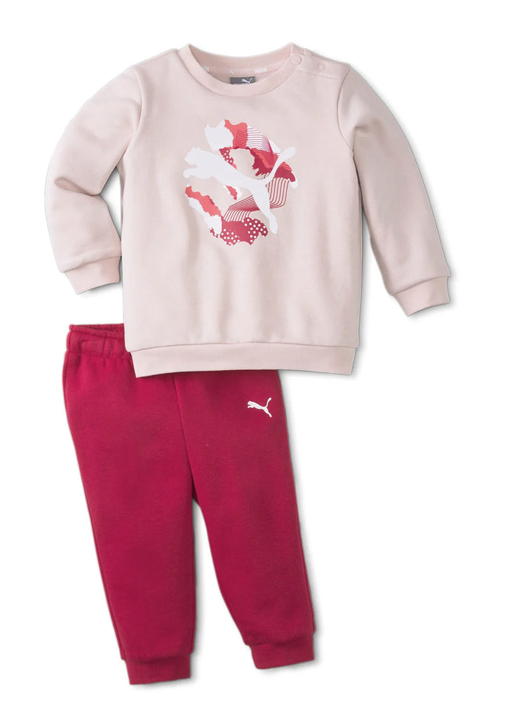 Rosa-fuchsiafarbenes Sweatshirt-Set für Babys
