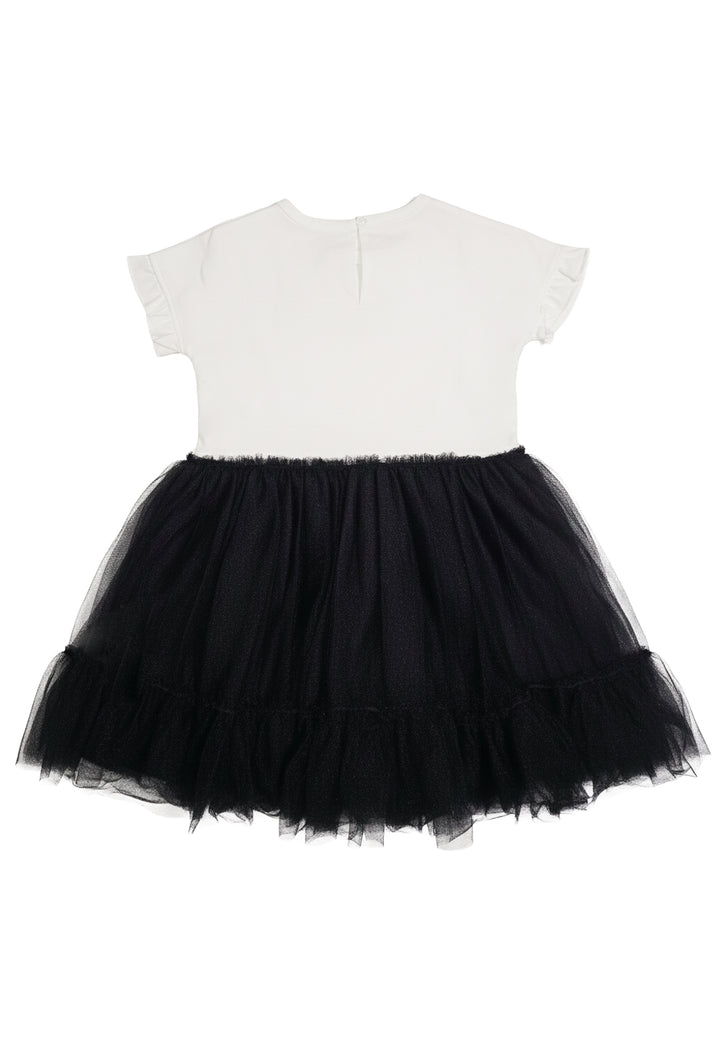 Vestito bianco-nero per neonata