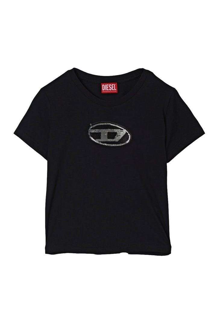 T-shirt nera per bambina