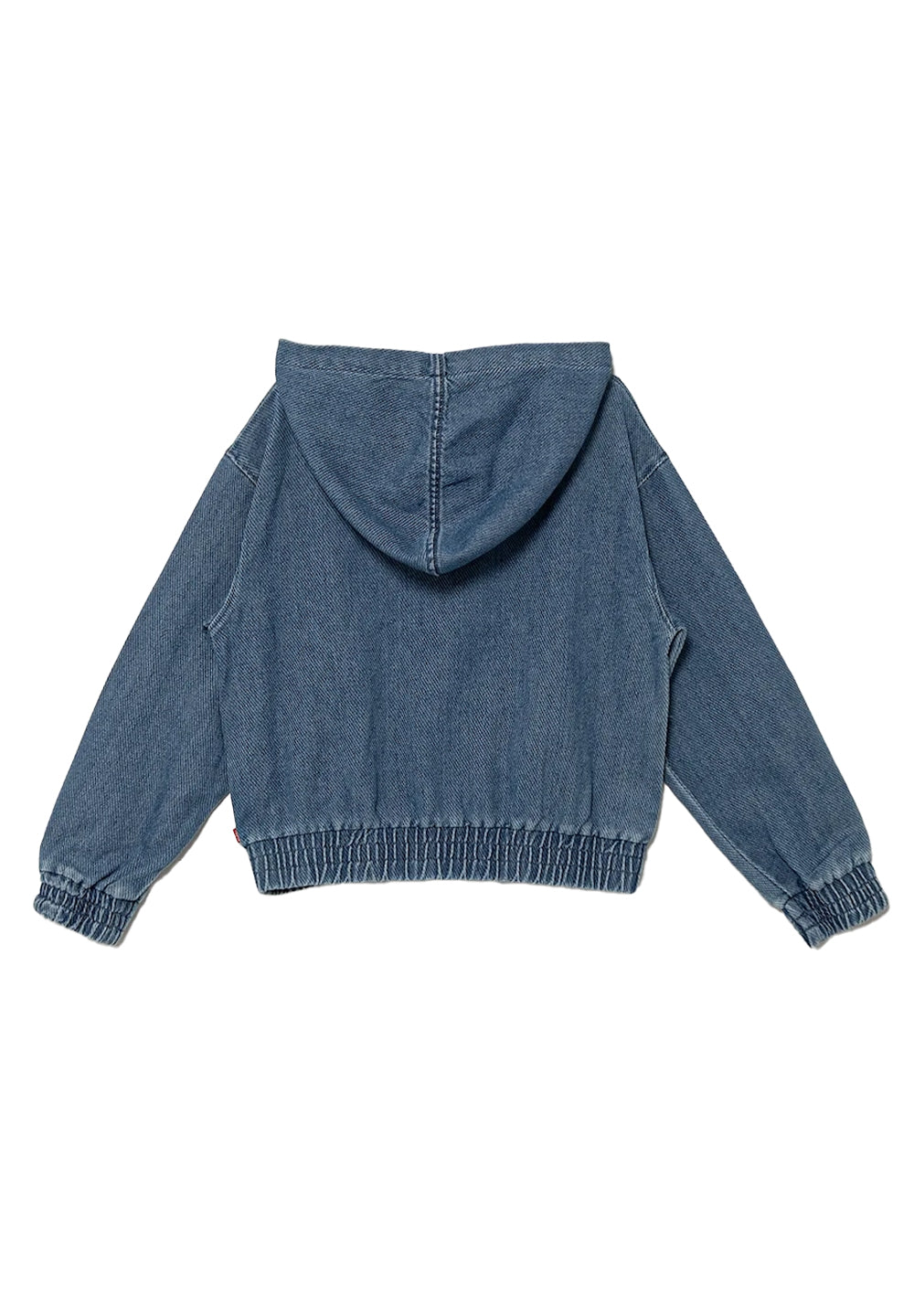 Felpa cappuccio blu denim per bambina