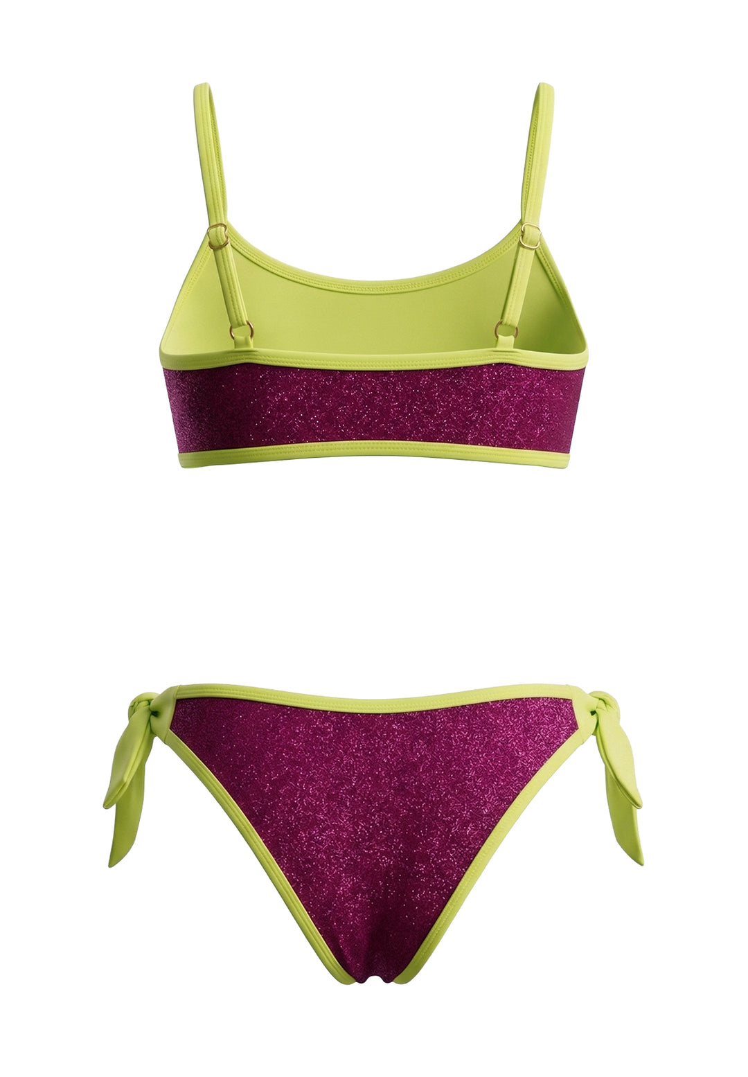 Costume bikini fuxia per bambina