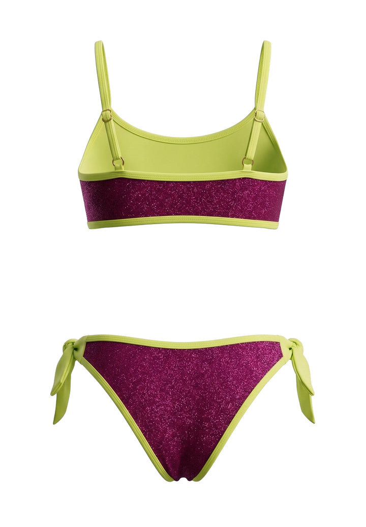 Costume bikini fuxia per bambina
