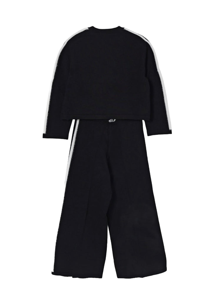 Completo maglia nero per bambina