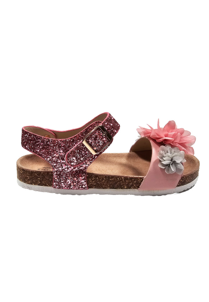 Sandali glitter rosa per bambina
