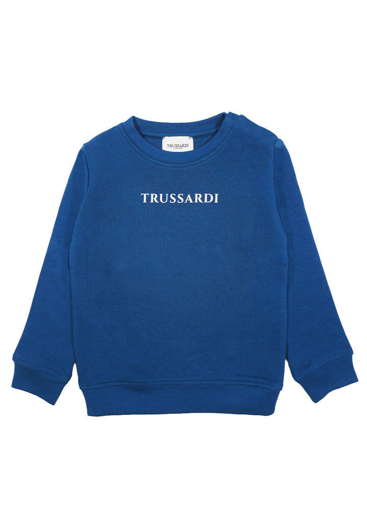 Felpa girocollo blu per bambino