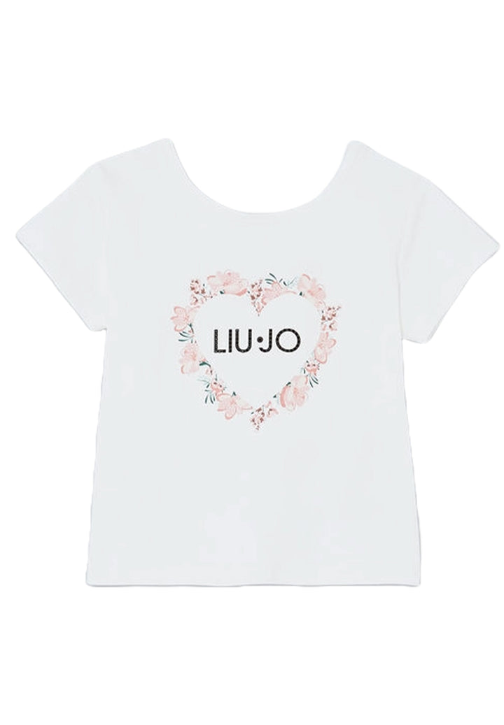 T-shirt bianco per bambina