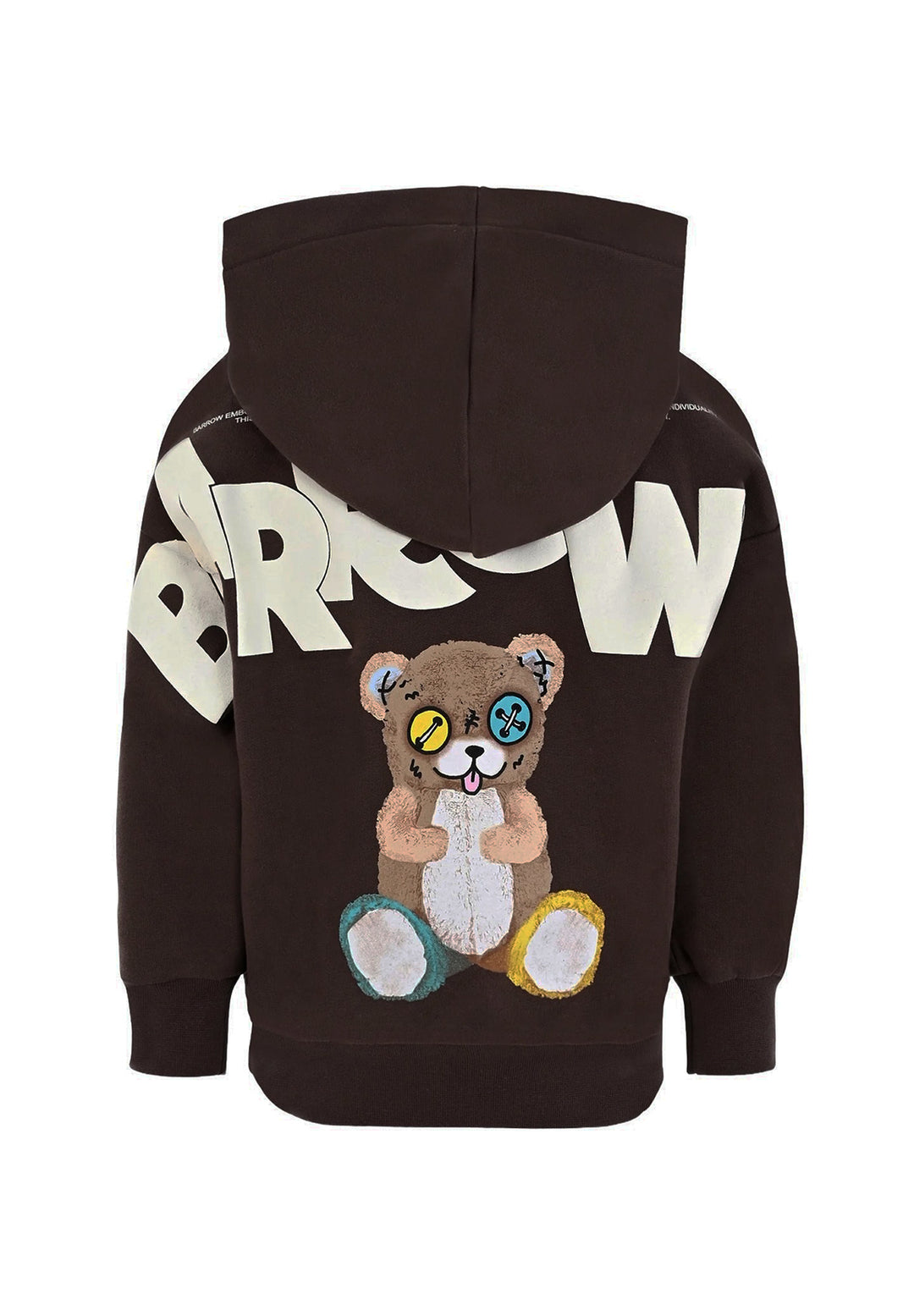 Felpa cappuccio marrone unisex