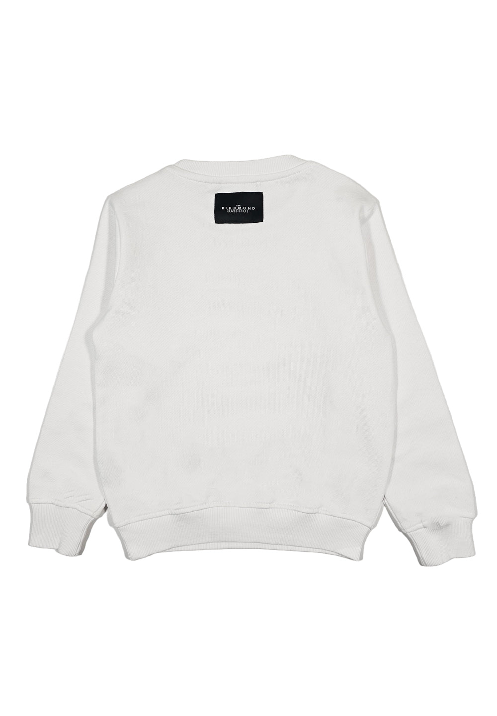 Sweat-shirt blanc à col rond pour enfant