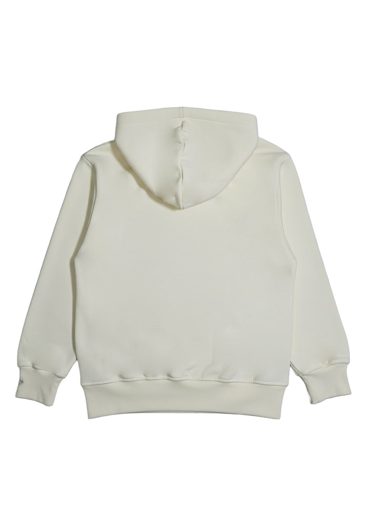 Felpa cappuccio crema per bambino