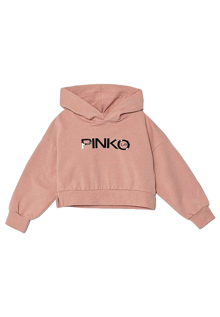 Felpa cappuccio rosa per bambina