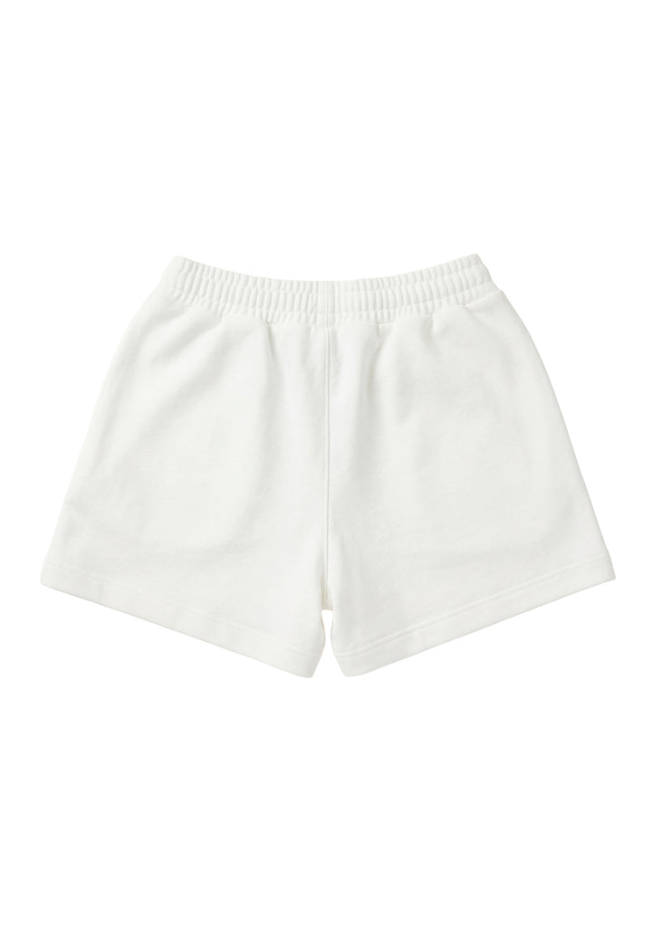 Short felpa bianco per bambina