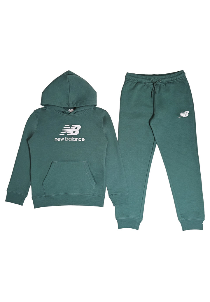 Completo felpa verde per bambino