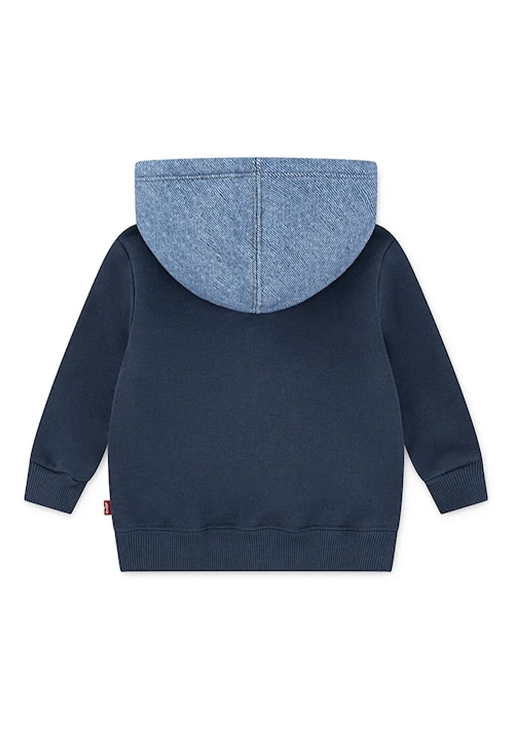 Felpa zip con cappuccio blu per neonato