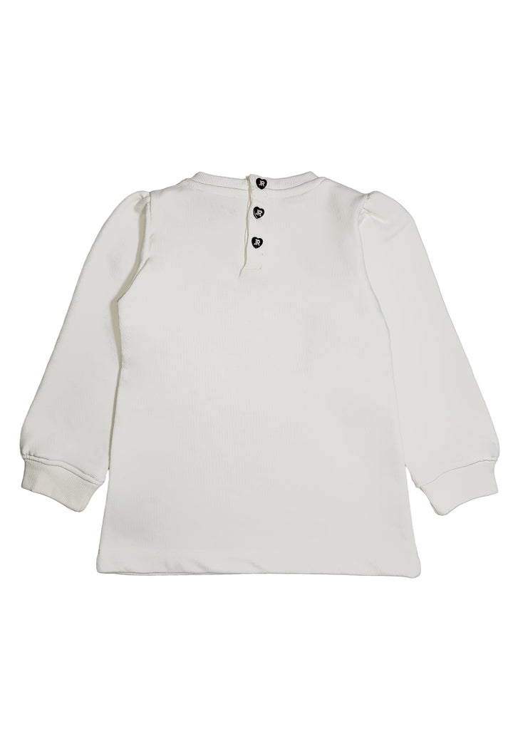 Vestito felpa bianco per neonata