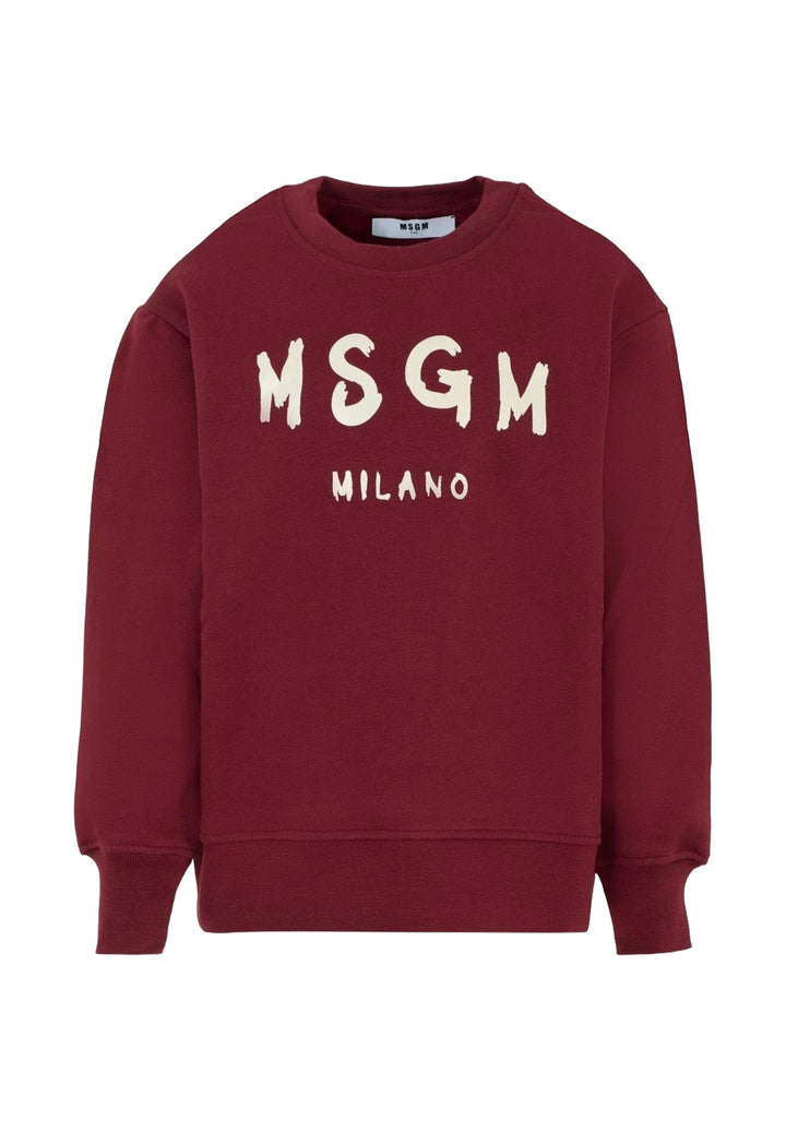 Felpa girocollo bordeaux unisex
