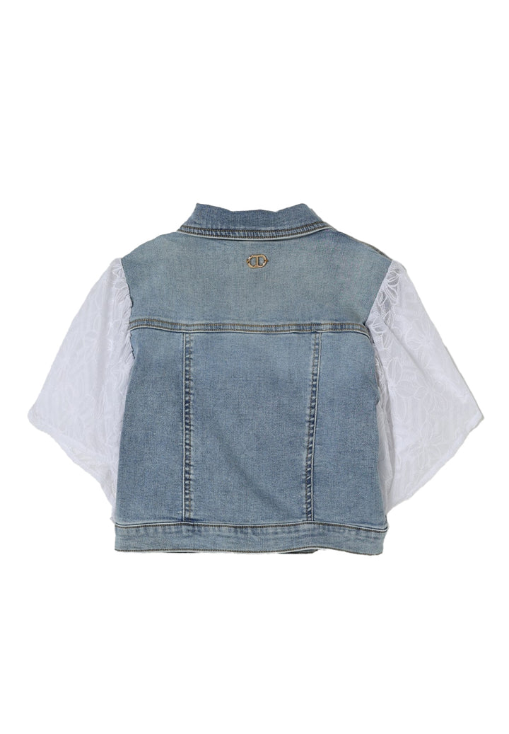 Giubbino denim blu per bambina