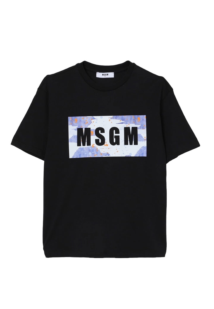 T-shirt nera per bambino