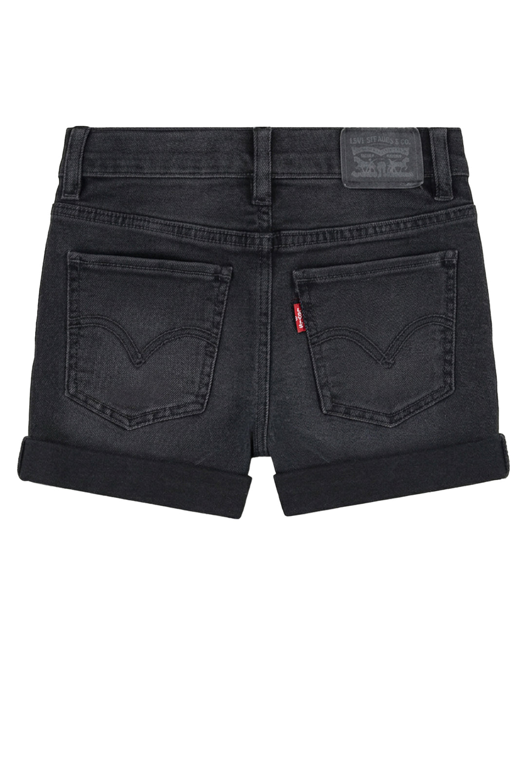 Short denim nero per bambina