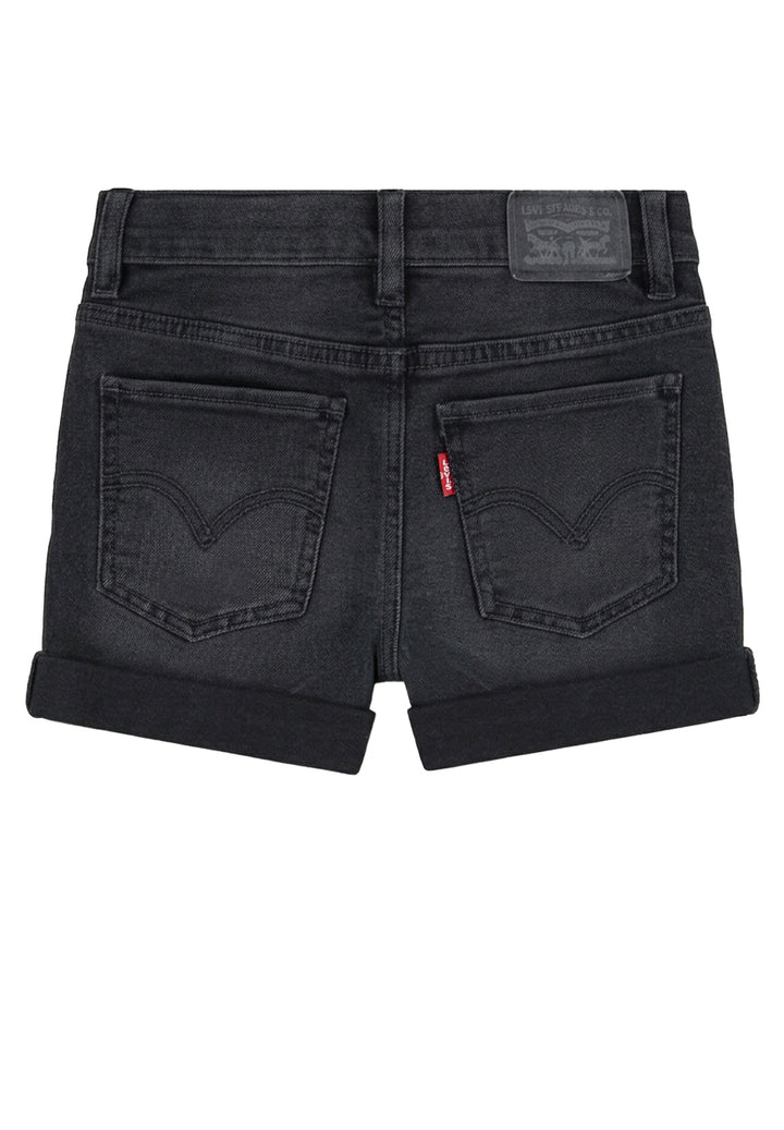 Short denim nero per bambina