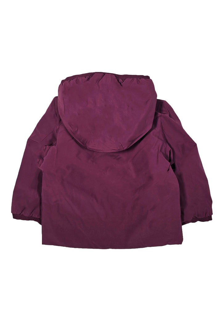 Purple-pink reversible jacket for baby girls