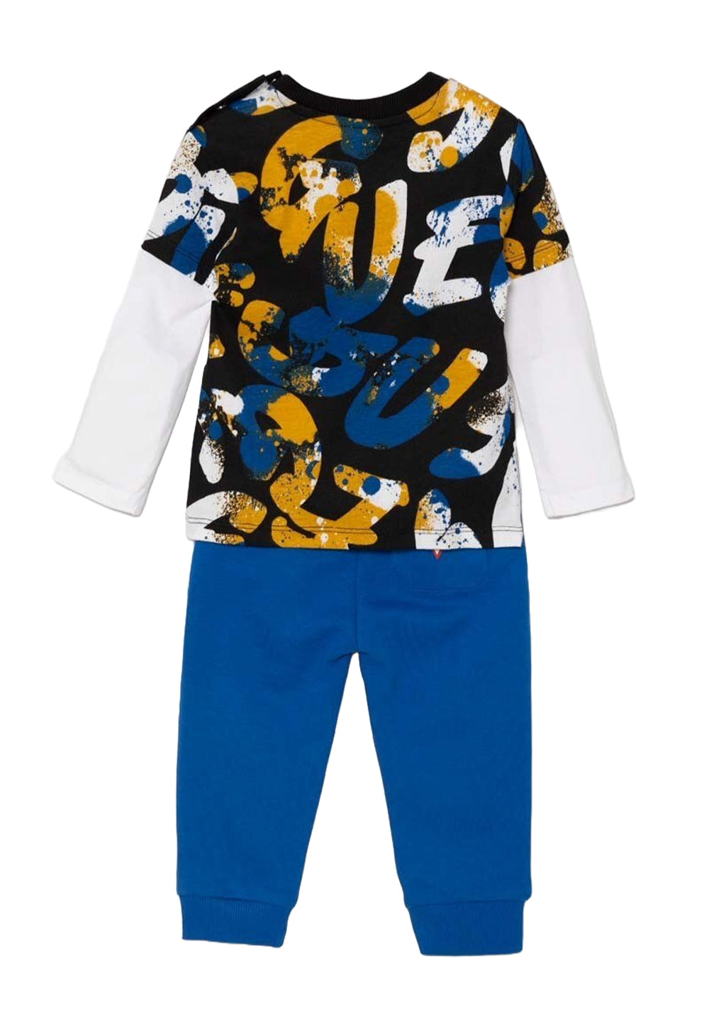 Schwarz-blaues Sweatshirt-Set für Jungen