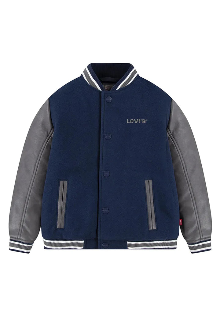 Bomber blu-grigio per bambino
