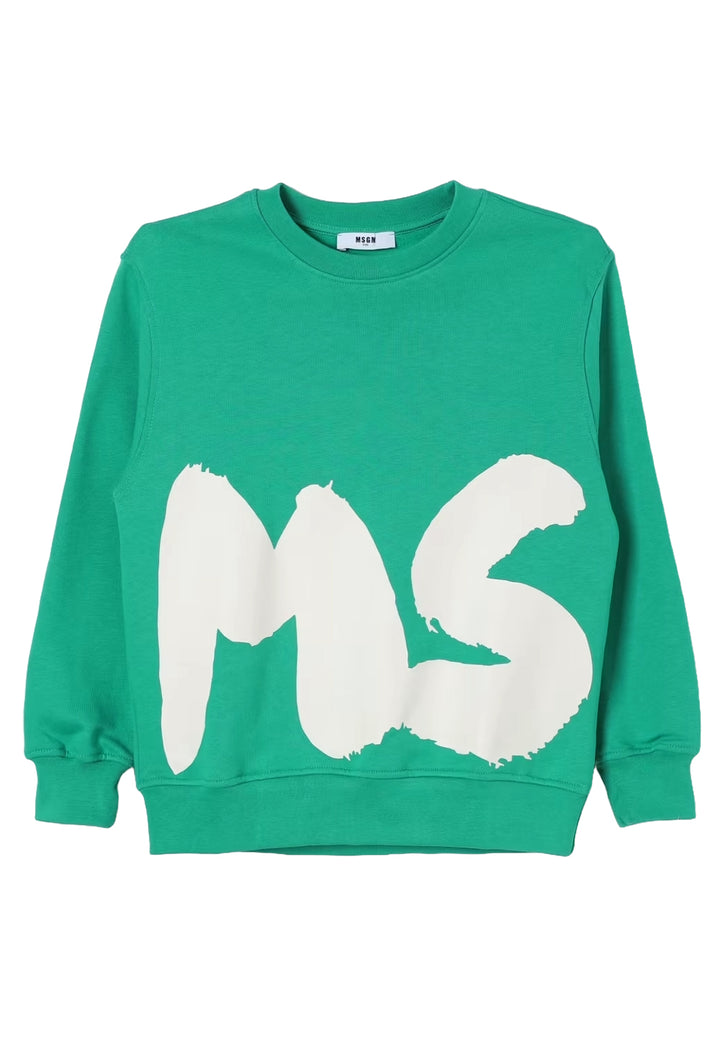 Felpa girocollo verde unisex