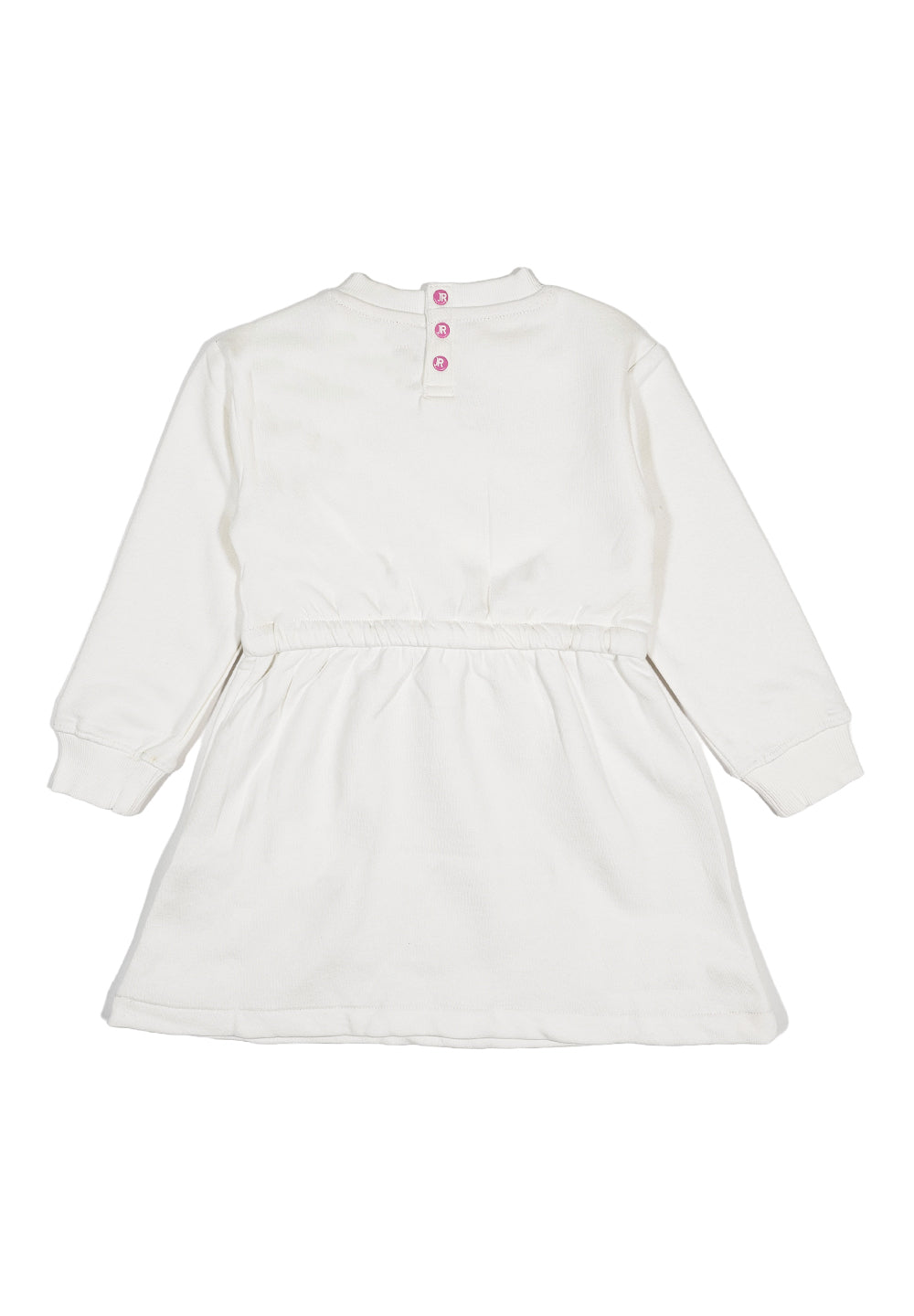 Vestito felpa bianco per bambina