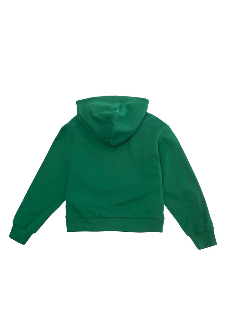 Felpa zip verde per bambino