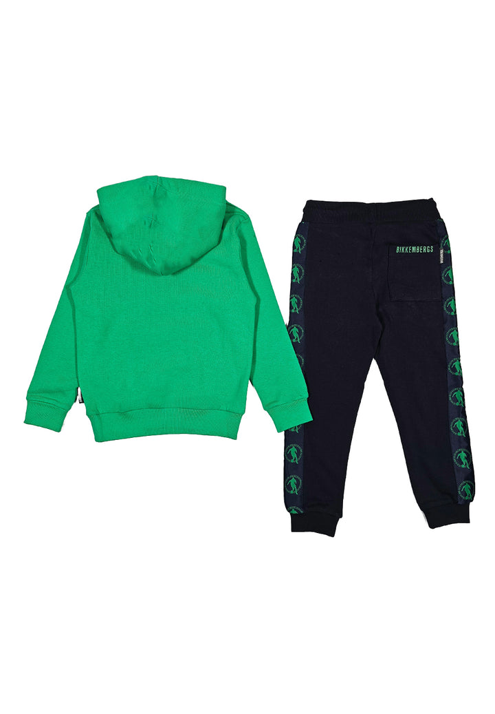 Green-blue sweatshirt set for children