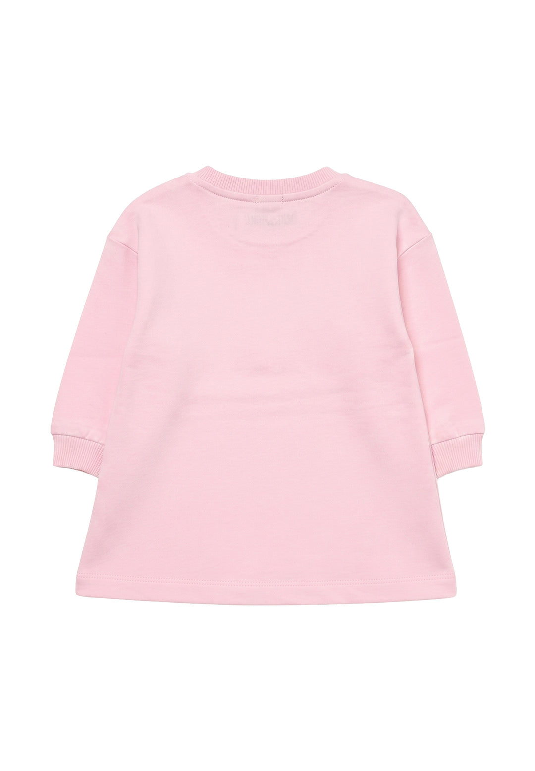 Vestito felpa rosa per bambina