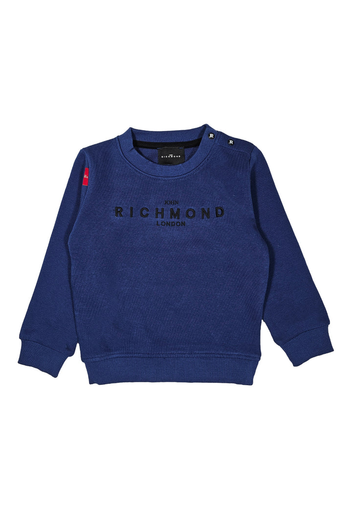 Blaues Rundhals-Sweatshirt für Neugeborene