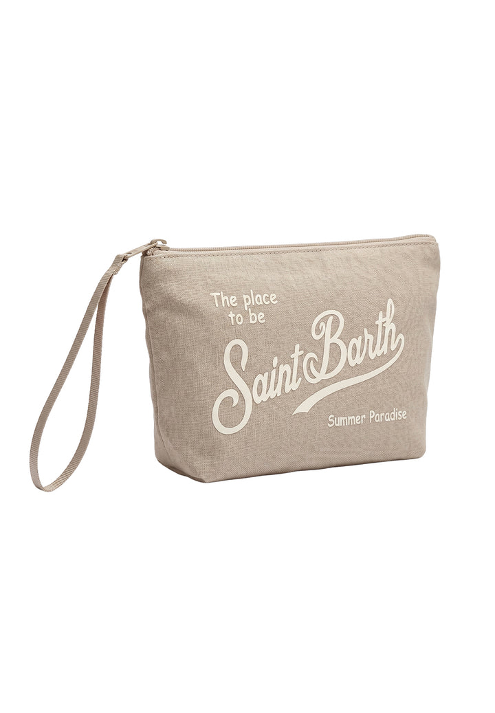 Pochette lino beige per bambina
